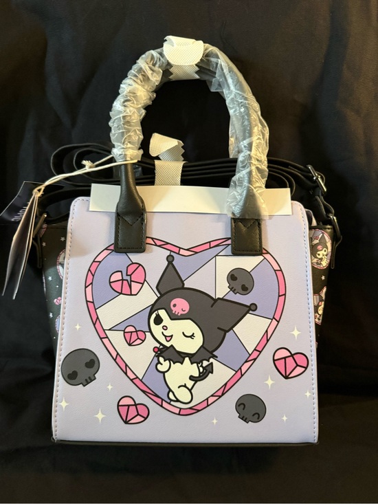 Loungefly Handbags - Loungefly Sanrio Kuromi Stained Glass Satchel Crossbody Bag | NWT